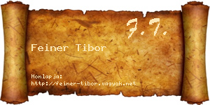 Feiner Tibor névjegykártya